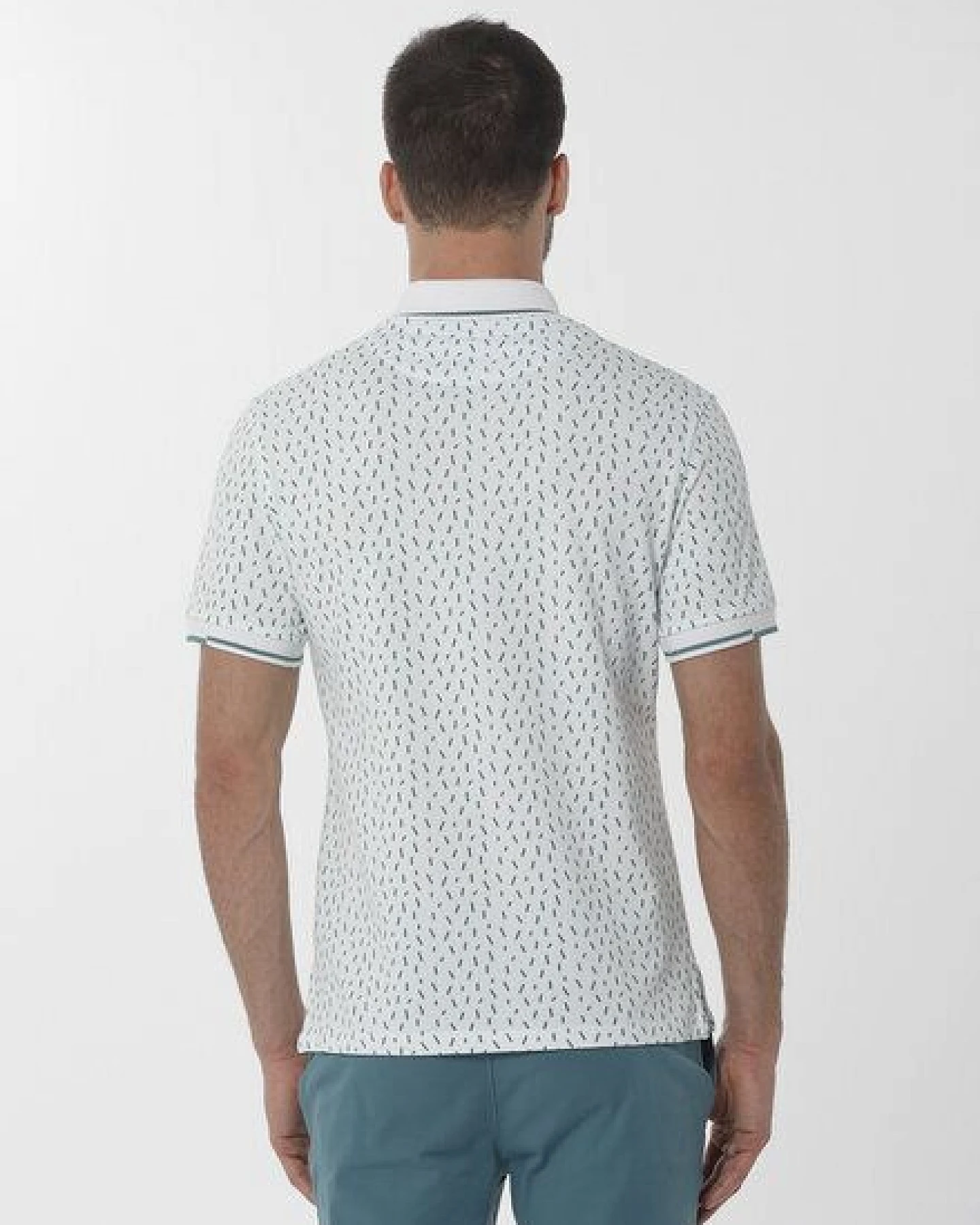 ORGANICATION Poloshirt aus Bio-Baumwolle mit Allover-Print – Ansicht 4