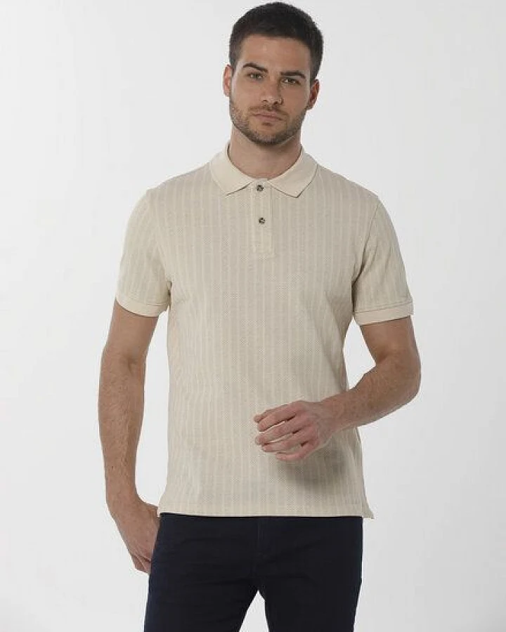 ORGANICATION Poloshirt aus Bio-Baumwolle mit Allover-Print