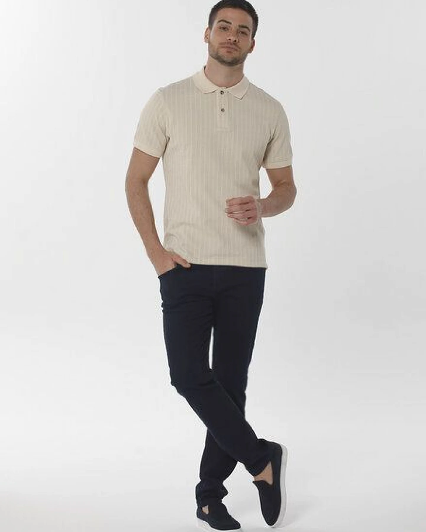 ORGANICATION Poloshirt aus Bio-Baumwolle mit Allover-Print – Ansicht 2