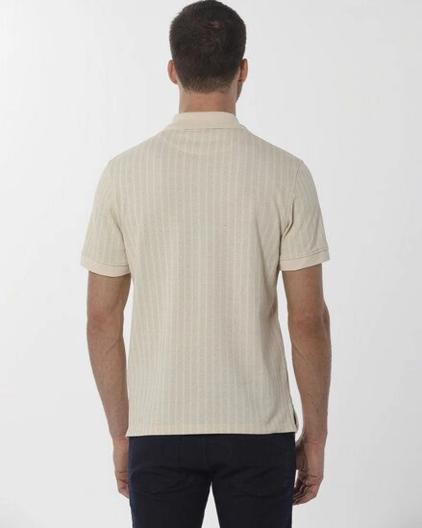 ORGANICATION Poloshirt aus Bio-Baumwolle mit Allover-Print – Ansicht 4