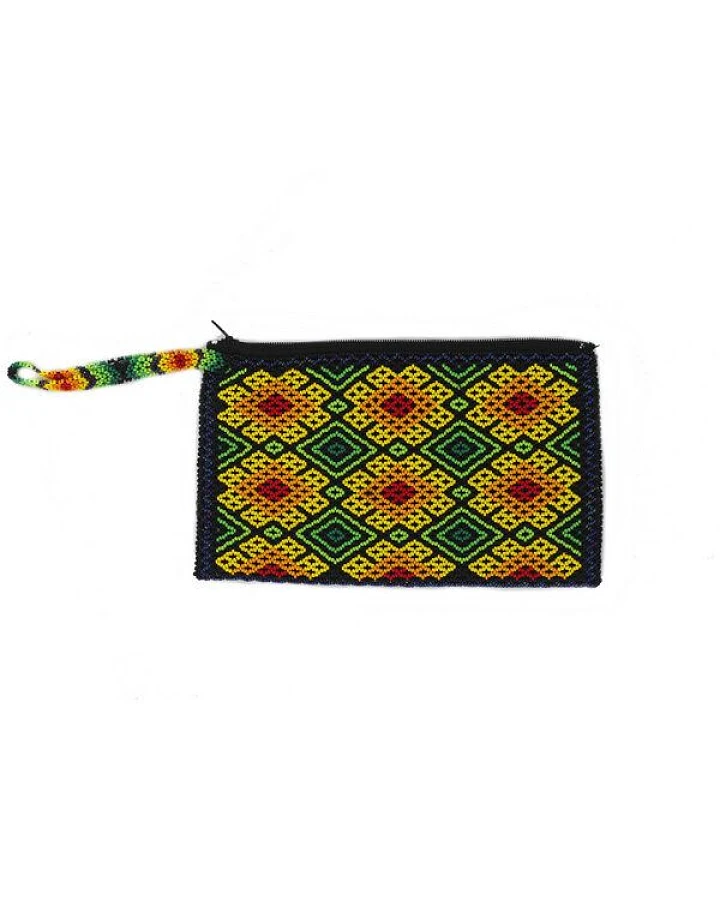 Mitienda Shop Clutch aus Glasperlen, Huichol Unikat aus Mexiko