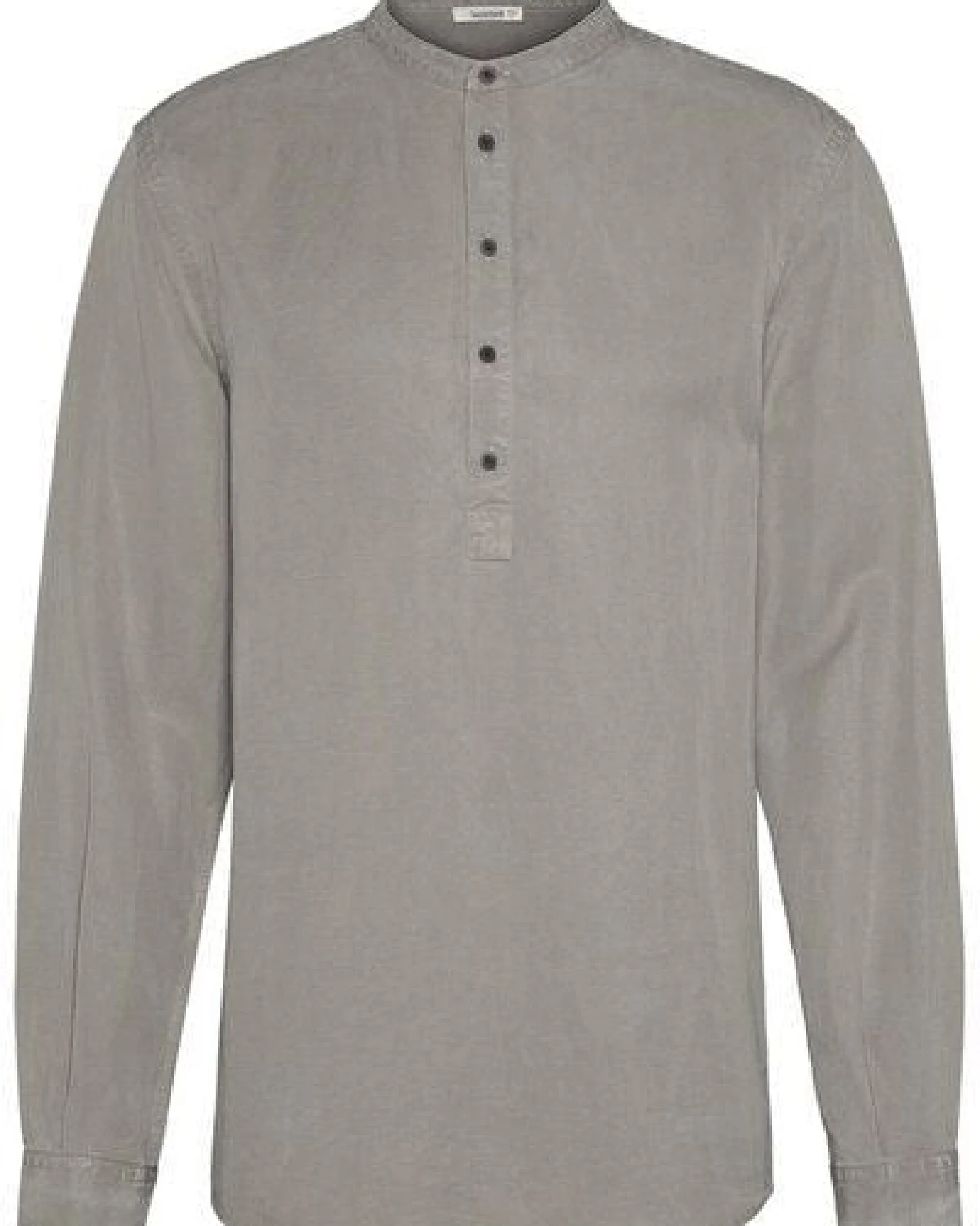 Wunderwerk Herrenhemd ohne Kragen aus Lyocell (TENCEL) & Leinen – Ansicht 3