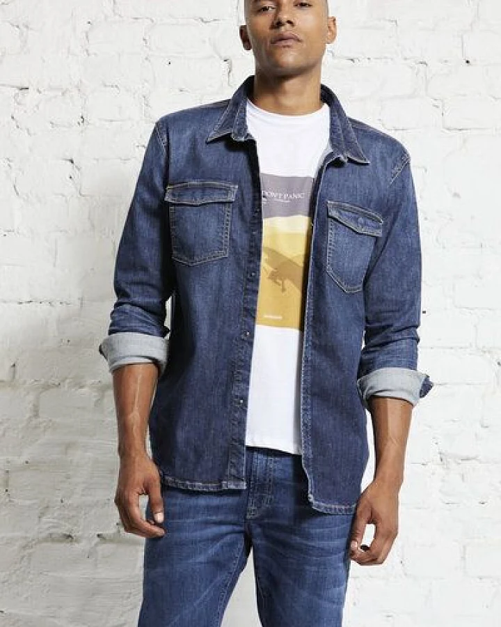 Wunderwerk Herren Jeanshemd aus Bio-Baumwolle "Heavy duty denim shirt jacket"