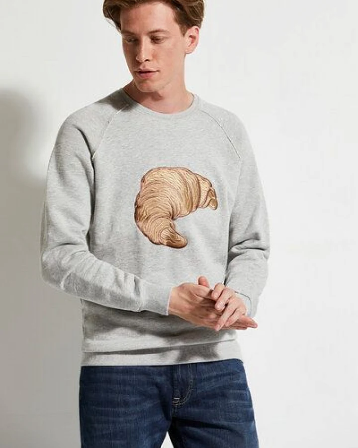 Wunderwerk Herren Pullover aus Bio-Baumwolle "croissant embroidery"