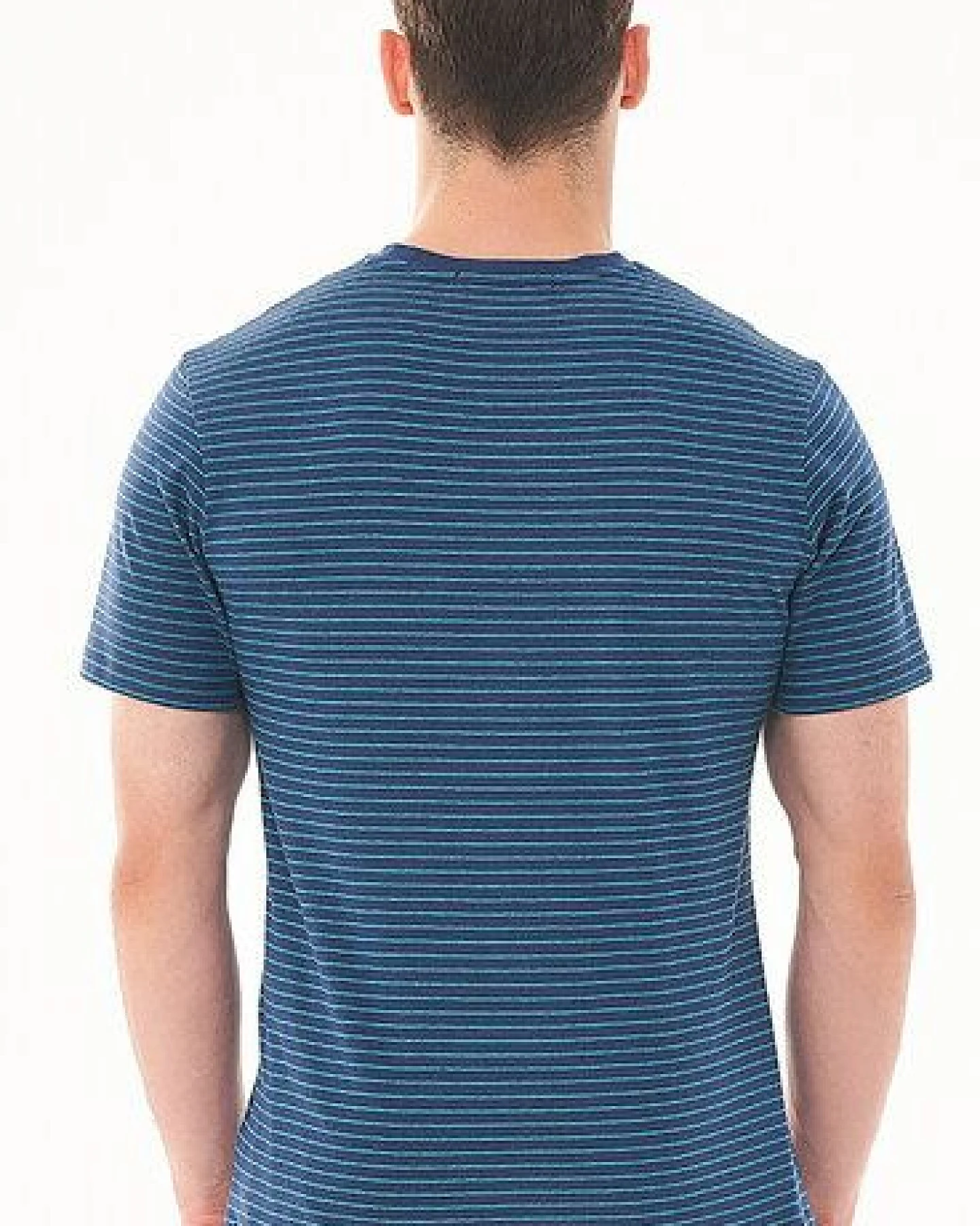 ORGANICATION Gestreiftes T-Shirt aus Bio-Baumwolle und Leinen – Ansicht 4