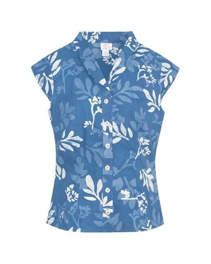 Global Mamas Bio Bluse - RETRO - Forage