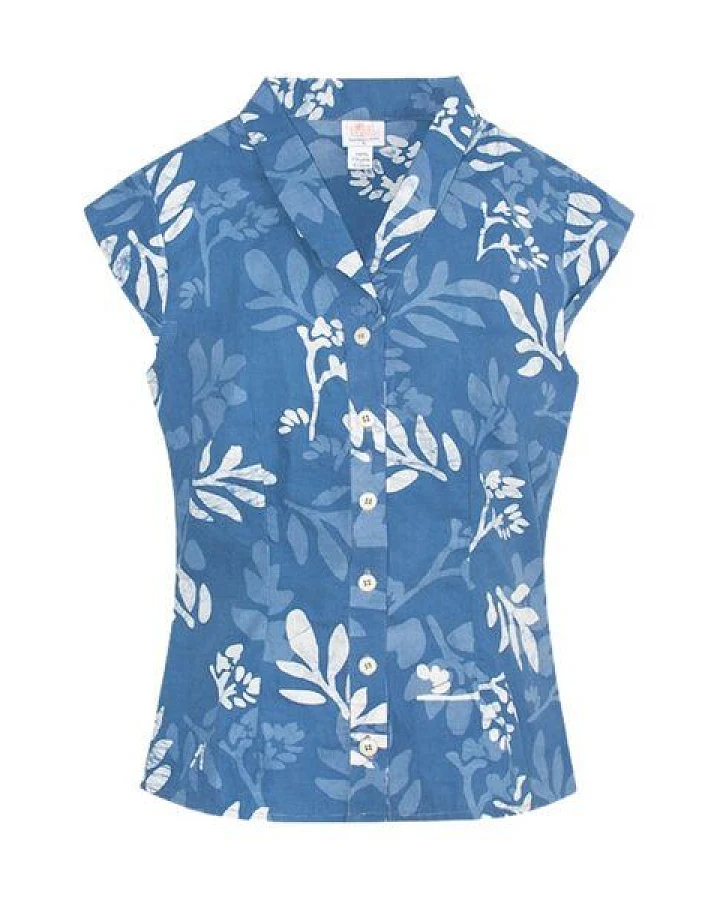 Global Mamas Bio Bluse - RETRO - Forage