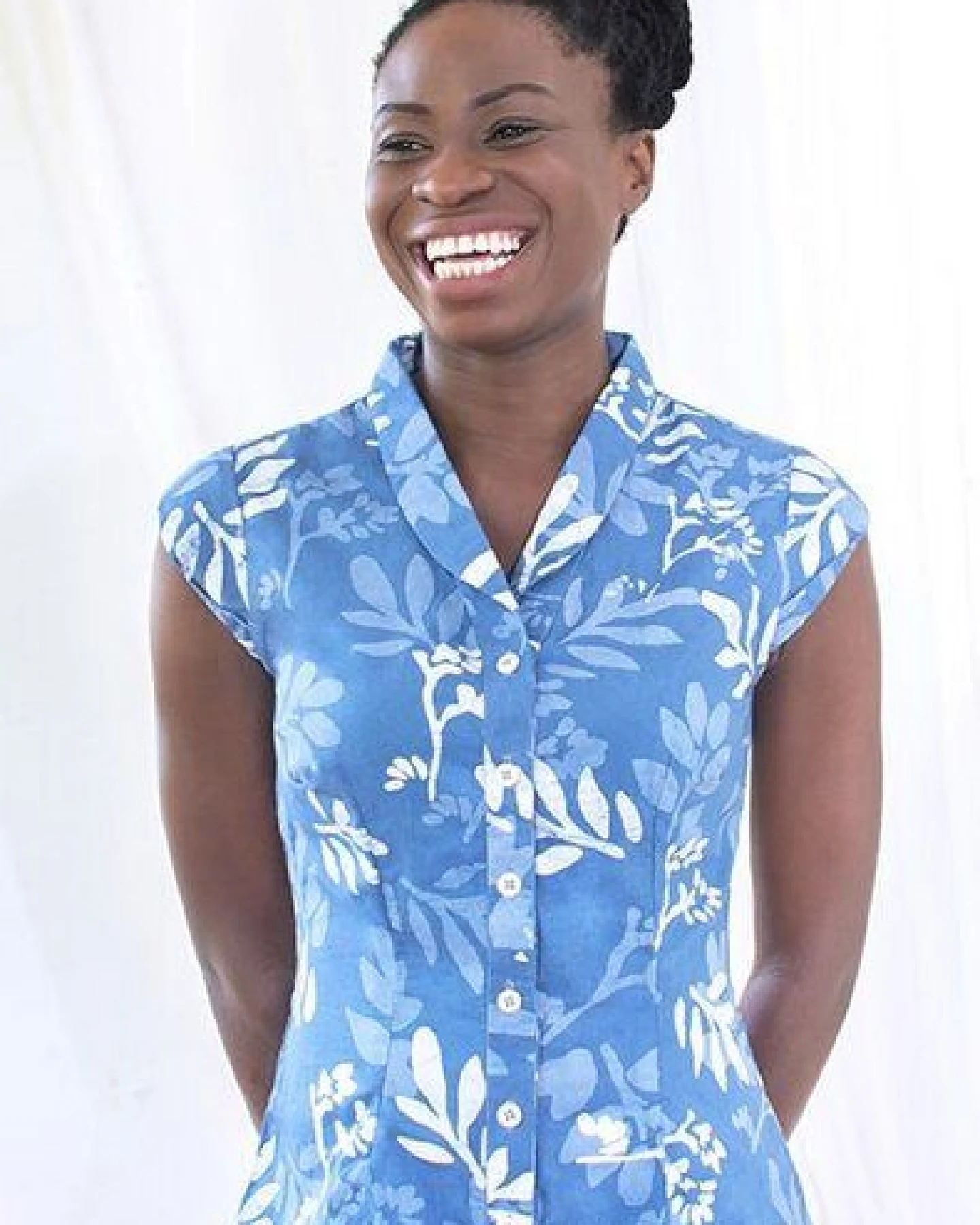 Global Mamas Bio Bluse - RETRO - Forage – Ansicht 2