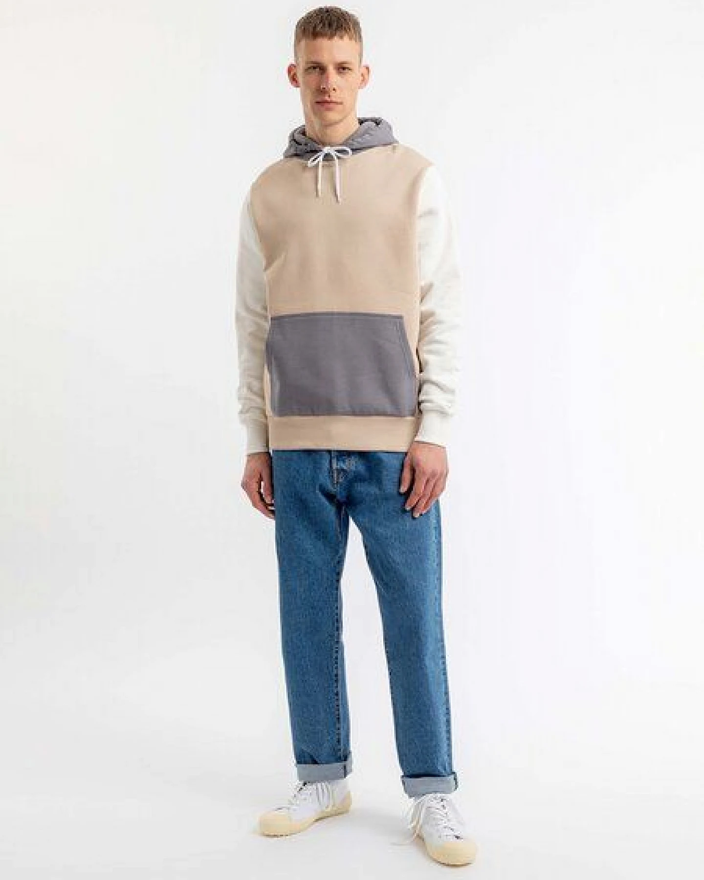 Rotholz Farbblock Hoodie – Ansicht 2
