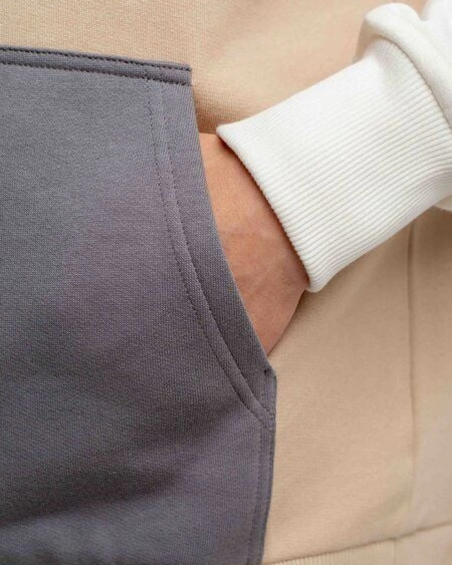 Rotholz Farbblock Hoodie – Ansicht 4