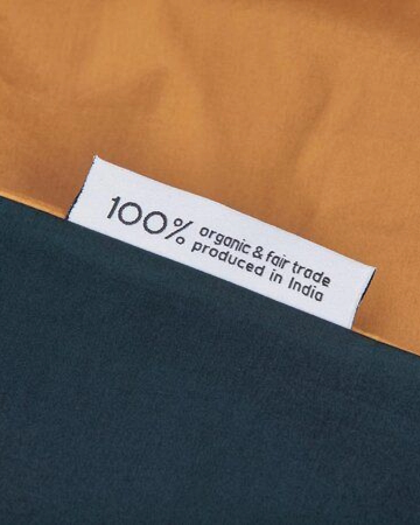 Yumeko Bettwäsche Perkal Double Face Ochre/Navy – Ansicht 3