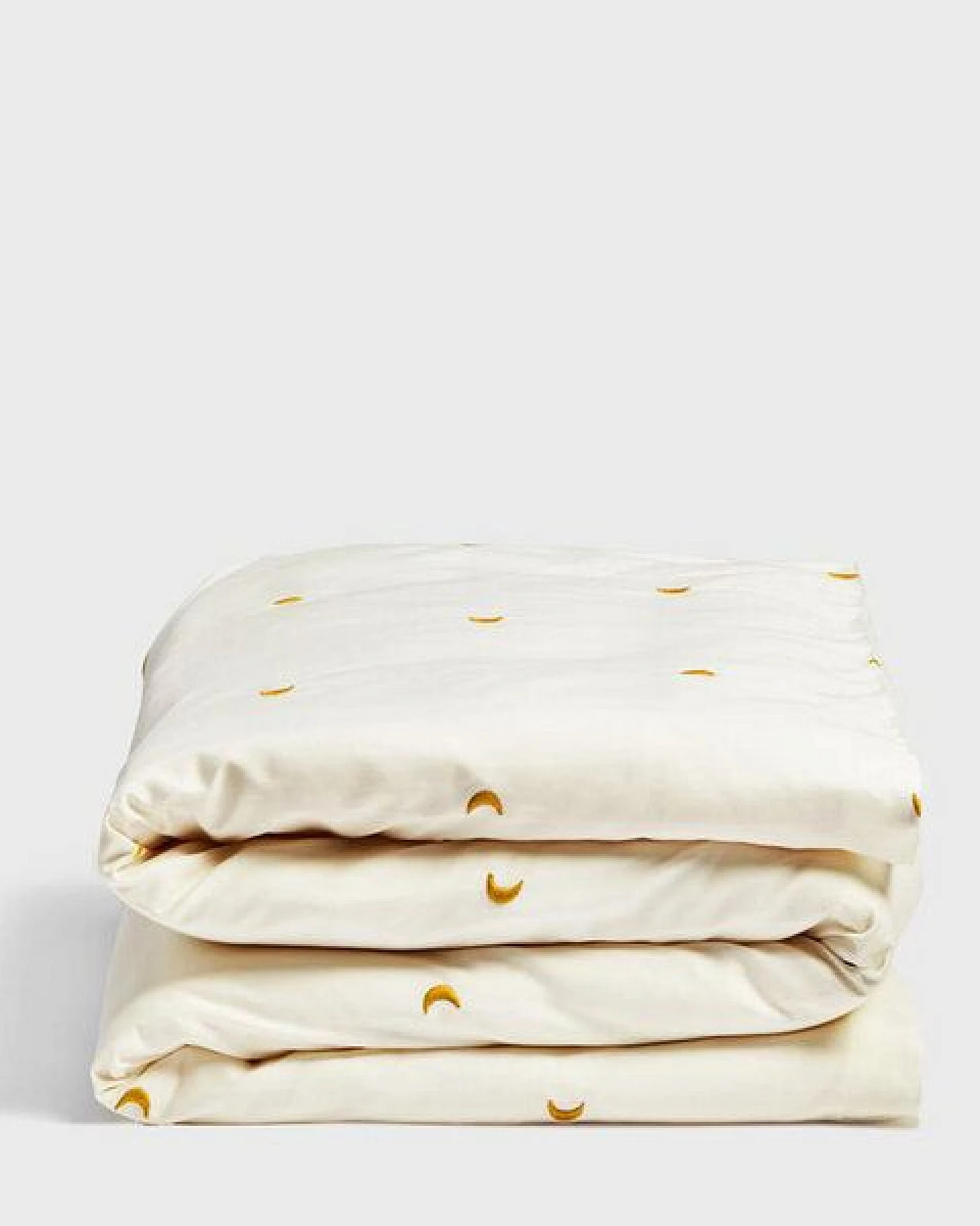 Kinderbettwäsche Warm White/Ochre Moon "Yumeko" aus Bio-Baumwollsatin – Ansicht 2