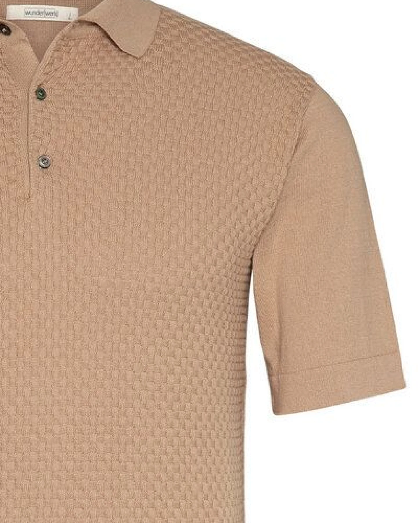 Wunderwerk Herren Poloshirt aus Bio-Baumwolle "Polo waffle knitmix 1/2 male" – Ansicht 3