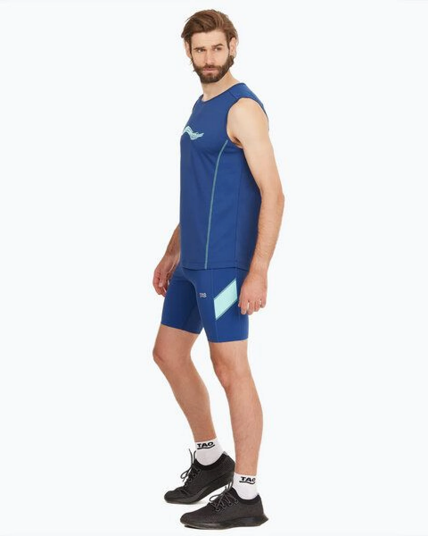 TAO Sportswear Kurze Herren Lauftight Dylon mit Reißverschlusstasche – Ansicht 2