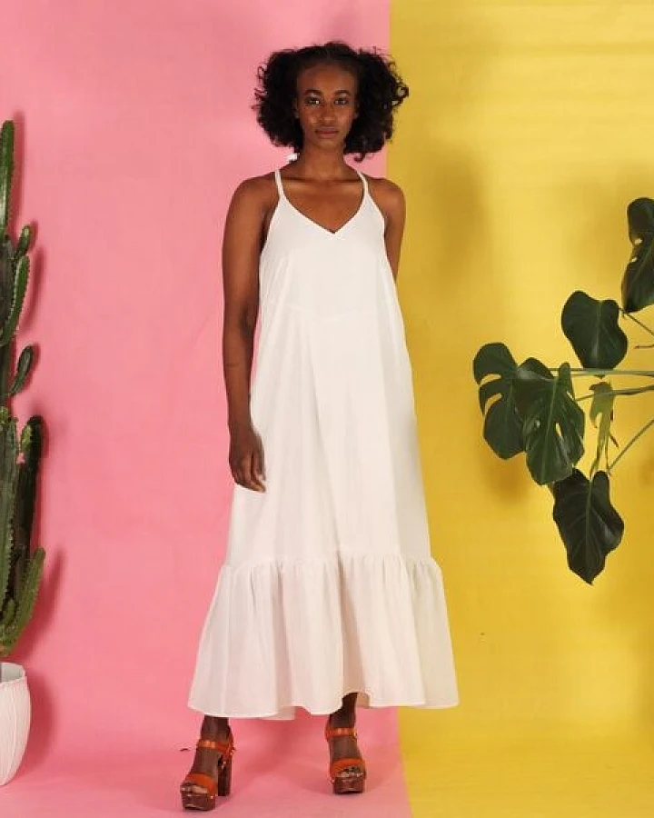 ManduTrap Volantkleid Saram aus Tencel