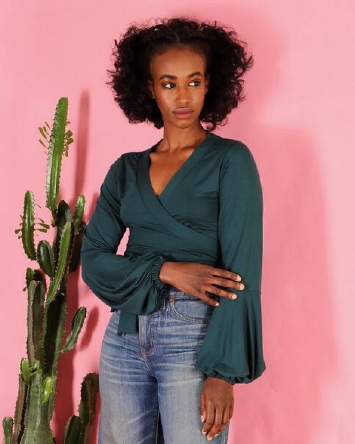 ManduTrap Tencel Wickelshirt Runa/petrol