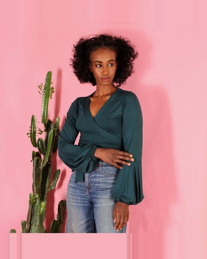 ManduTrap Tencel Wickelshirt Runa/petrol