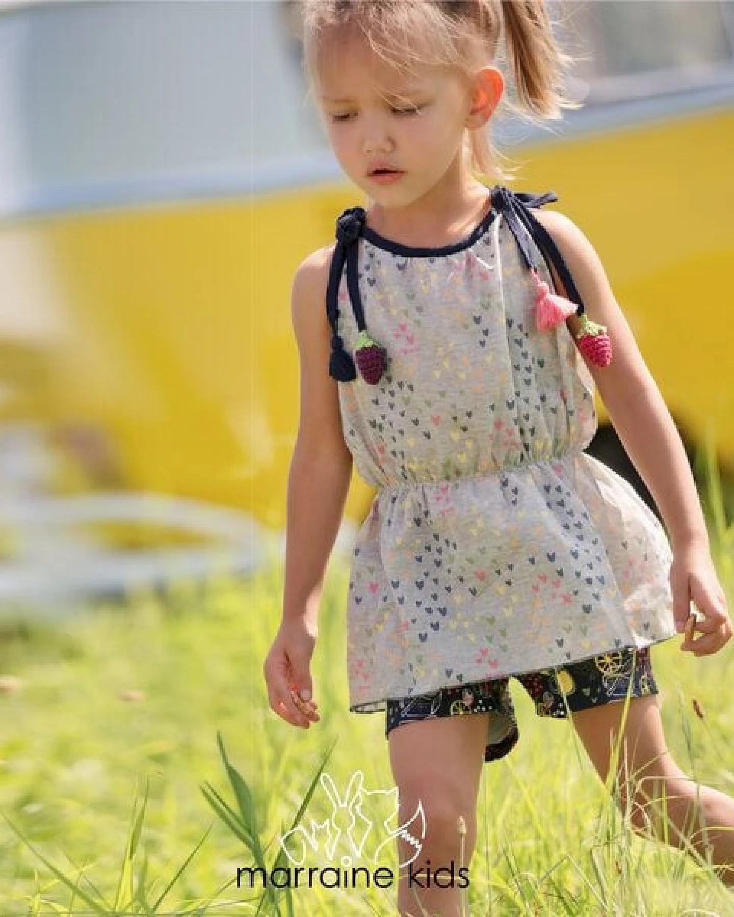 Marraine Kids Top aus Bio Baumwolle "I love Picnic" – Ansicht 3