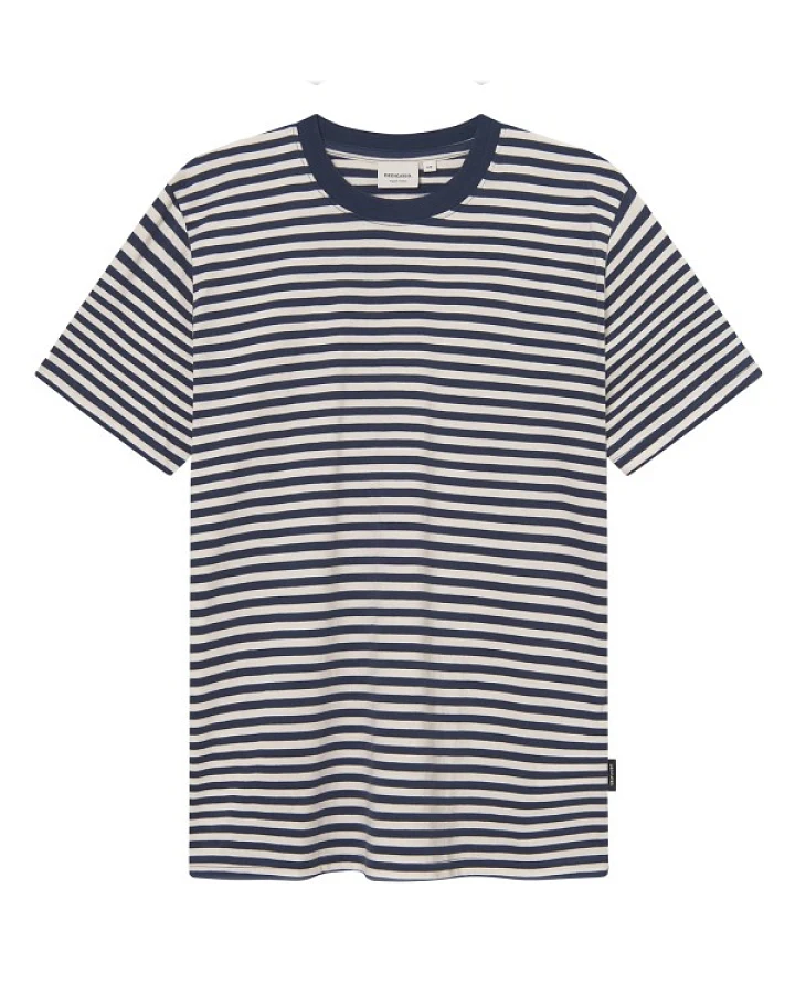 DEDICATED - T-Shirt Stockholm Stripes - T-Shirt Gr S grau