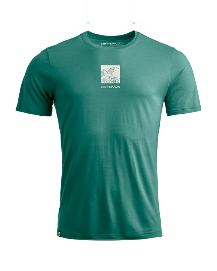 Ortovox - 120 Cool Tec Abstract T-Shirt - Merinoshirt Gr XXL grau