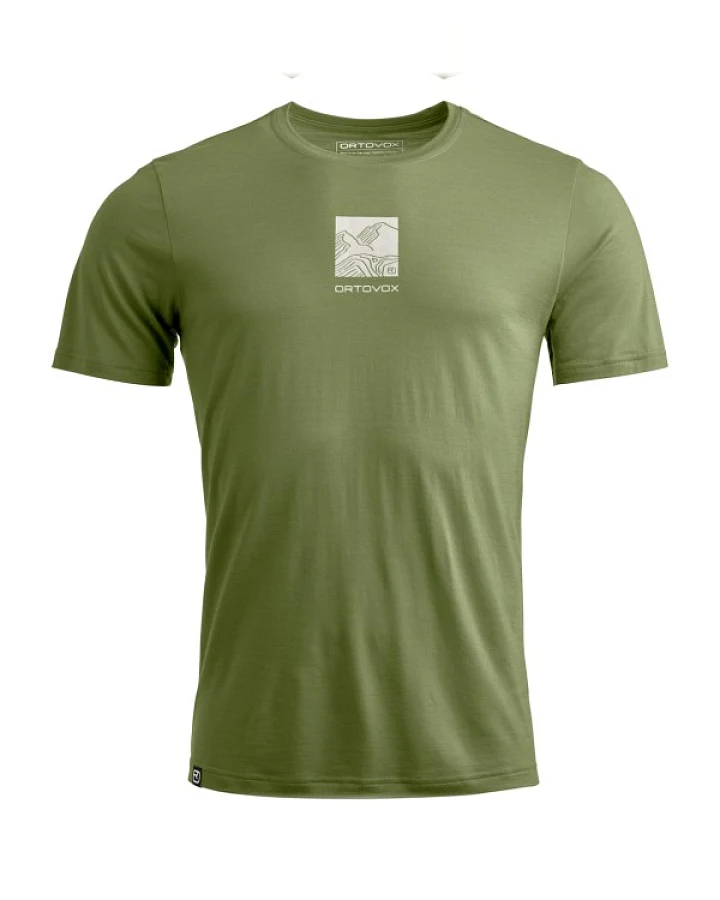 Ortovox - 120 Cool Tec Abstract T-Shirt - Merinoshirt Gr XL wild herbs
