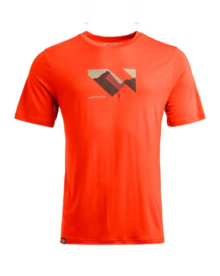 Ortovox - 140 Cool Landscape T-Shirt - Merinoshirt Gr S orange