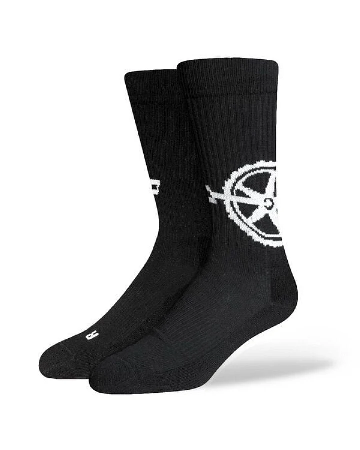 SOXN BIKE / Schwarze Fahrradsocken / Bio-Baumwolle