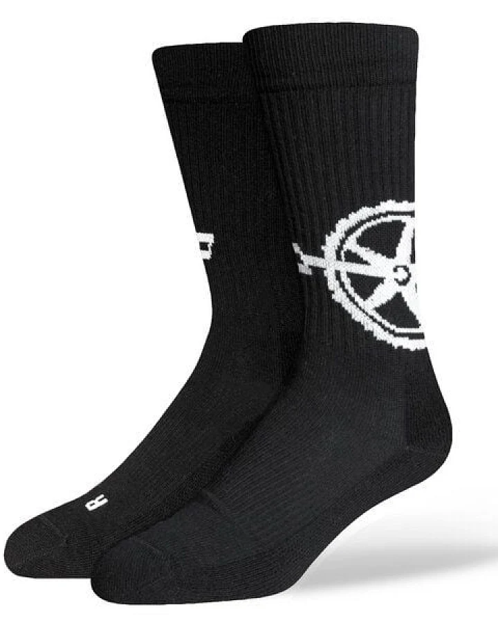 SOXN BIKE / Schwarze Fahrradsocken / Bio-Baumwolle