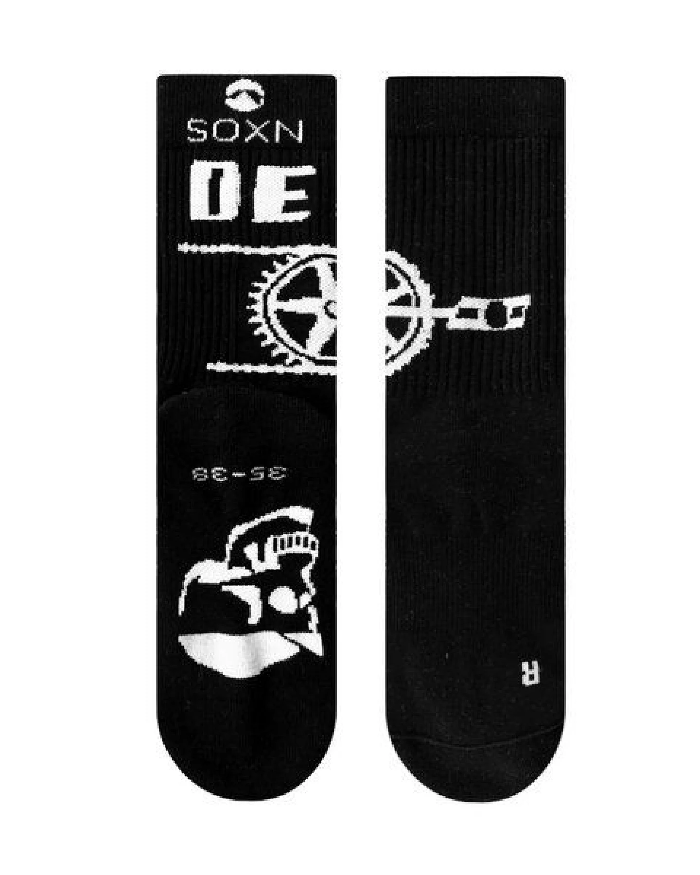 SOXN BIKE / Schwarze Fahrradsocken / Bio-Baumwolle – Ansicht 4