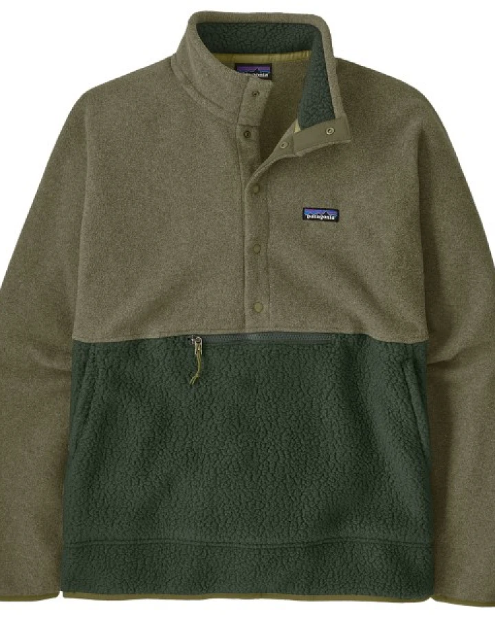 Patagonia - Retro Pile 1/2 Snap Pullover - Fleecepullover Gr XS oliv