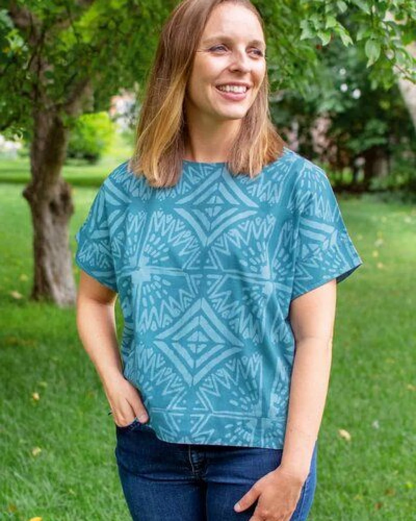 Global Mamas Bio Bluse - CREW - Adobe – Ansicht 2