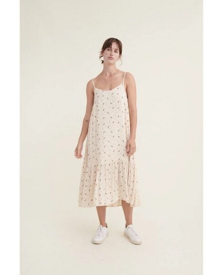 Basic Apparel Kleid NEDEL mit feinem Blätterprint