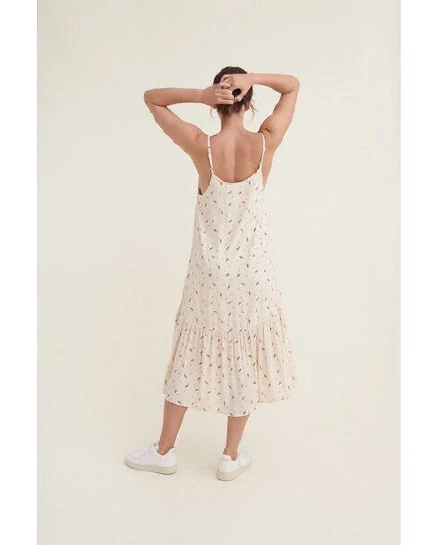 Basic Apparel Kleid NEDEL mit feinem Blätterprint – Ansicht 3