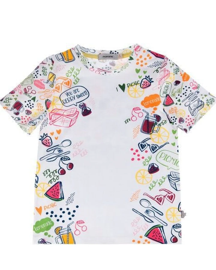 Marraine Kids T-Shirt aus Biobaumwolle mit Alloverdruck