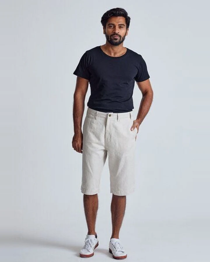 Flax and Loom Leinen Shorts Modell: Bird