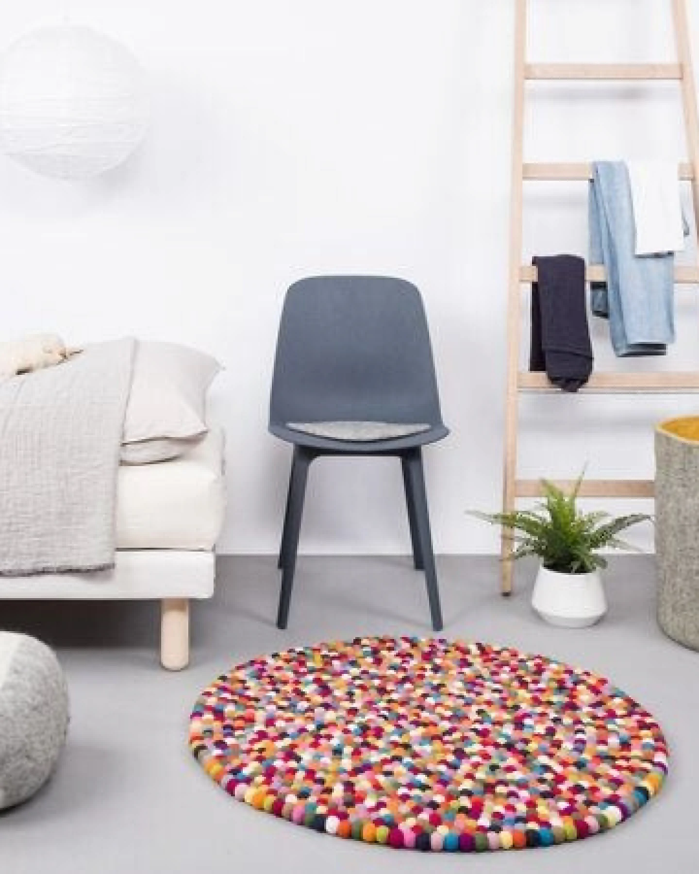 myfelt Filzkugelteppich rund, 100% Schurwolle – Ansicht 3