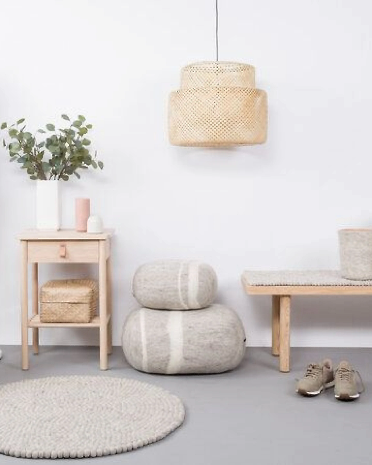 myfelt Filzkugelteppich rund, 100% Schurwolle – Ansicht 2