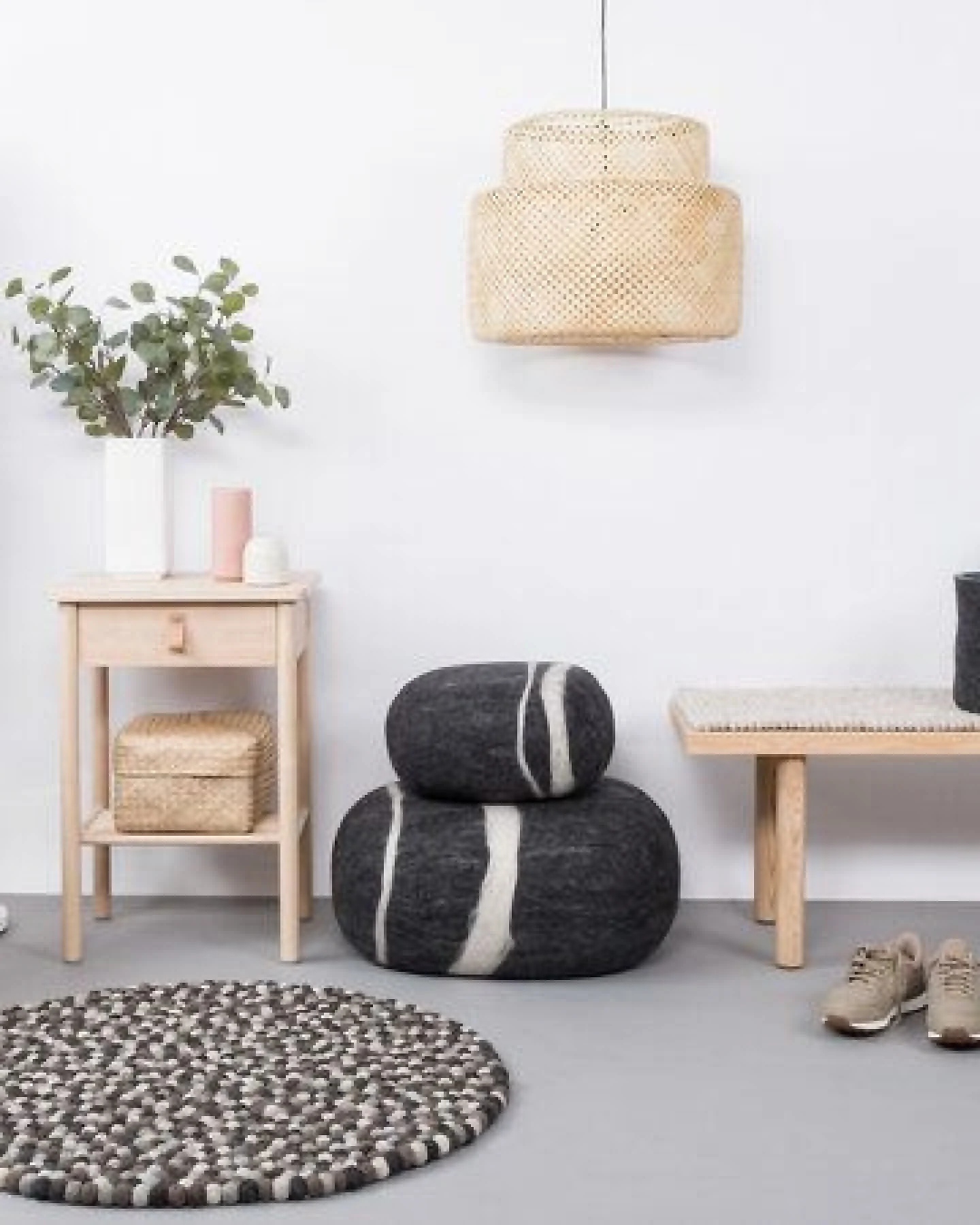 myfelt Filzkugelteppich rund, 100% Schurwolle – Ansicht 2