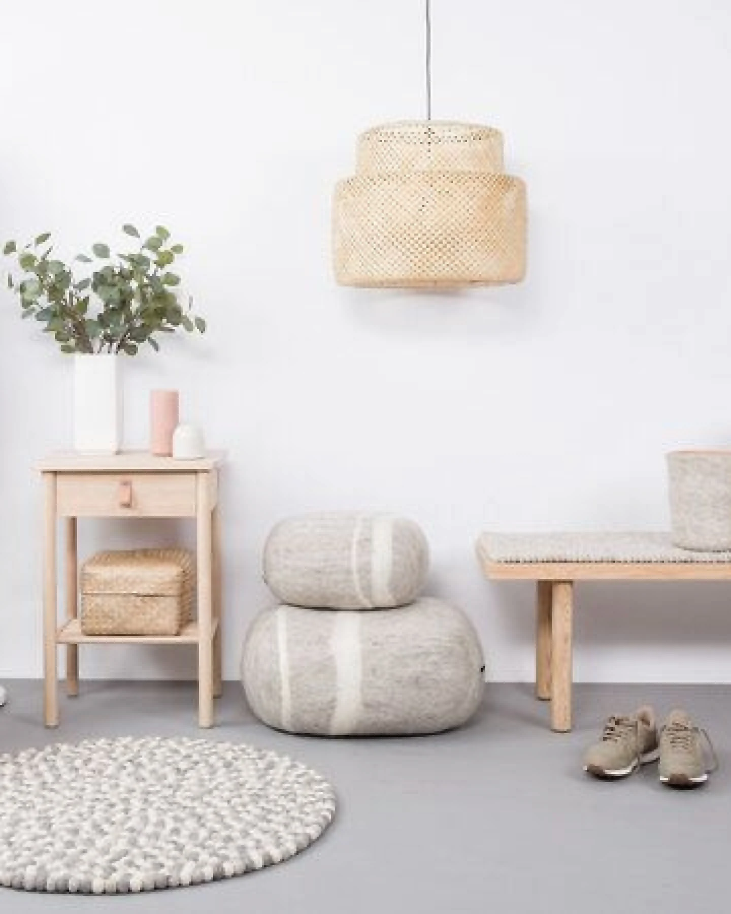 myfelt Filzkugelteppich rund, 100% Schurwolle – Ansicht 2