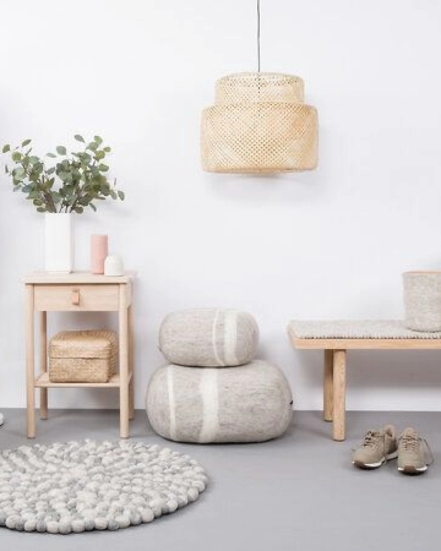 myfelt Filzkugelteppich rund, 100% Schurwolle – Ansicht 2