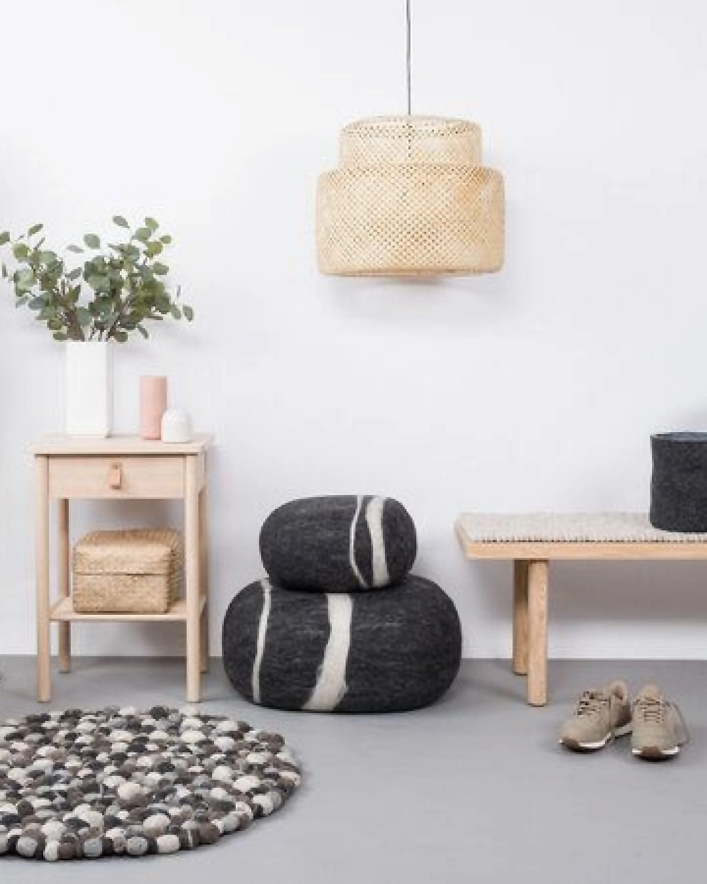 myfelt Filzkugelteppich rund, 100% Schurwolle – Ansicht 2