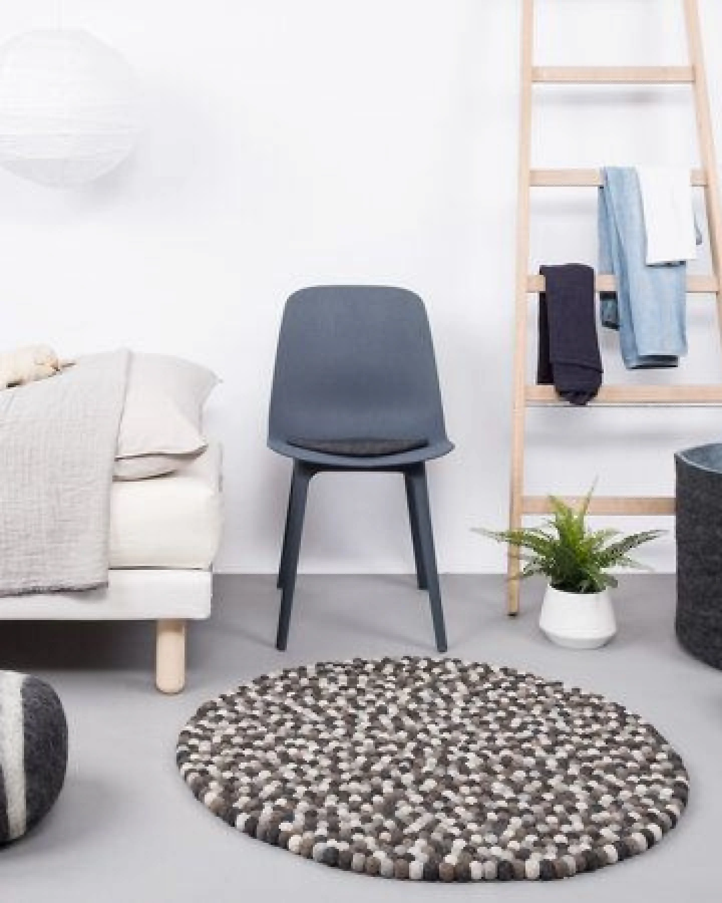 myfelt Filzkugelteppich rund, 100% Schurwolle – Ansicht 3