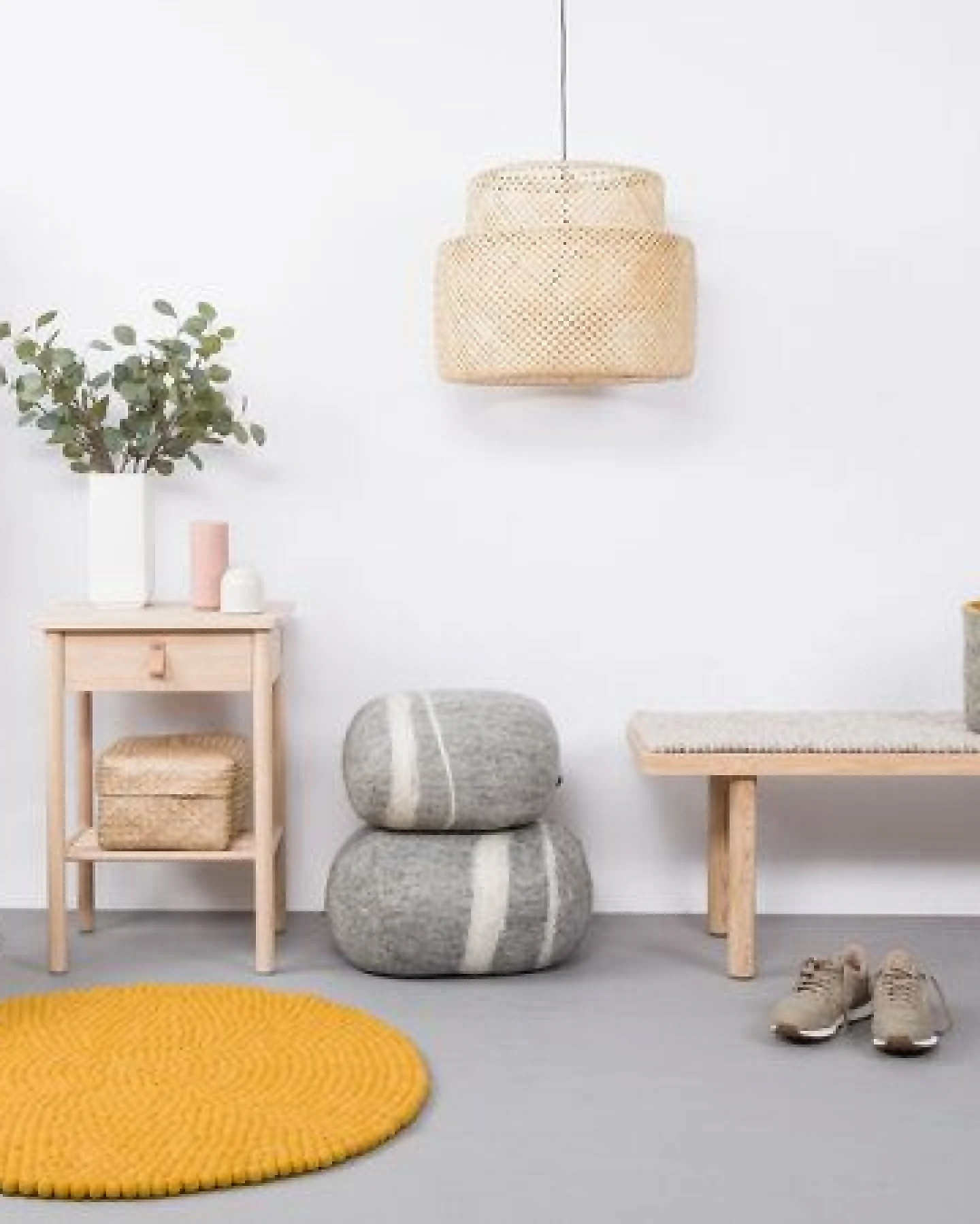myfelt Filzkugelteppich rund, 100% Schurwolle – Ansicht 2