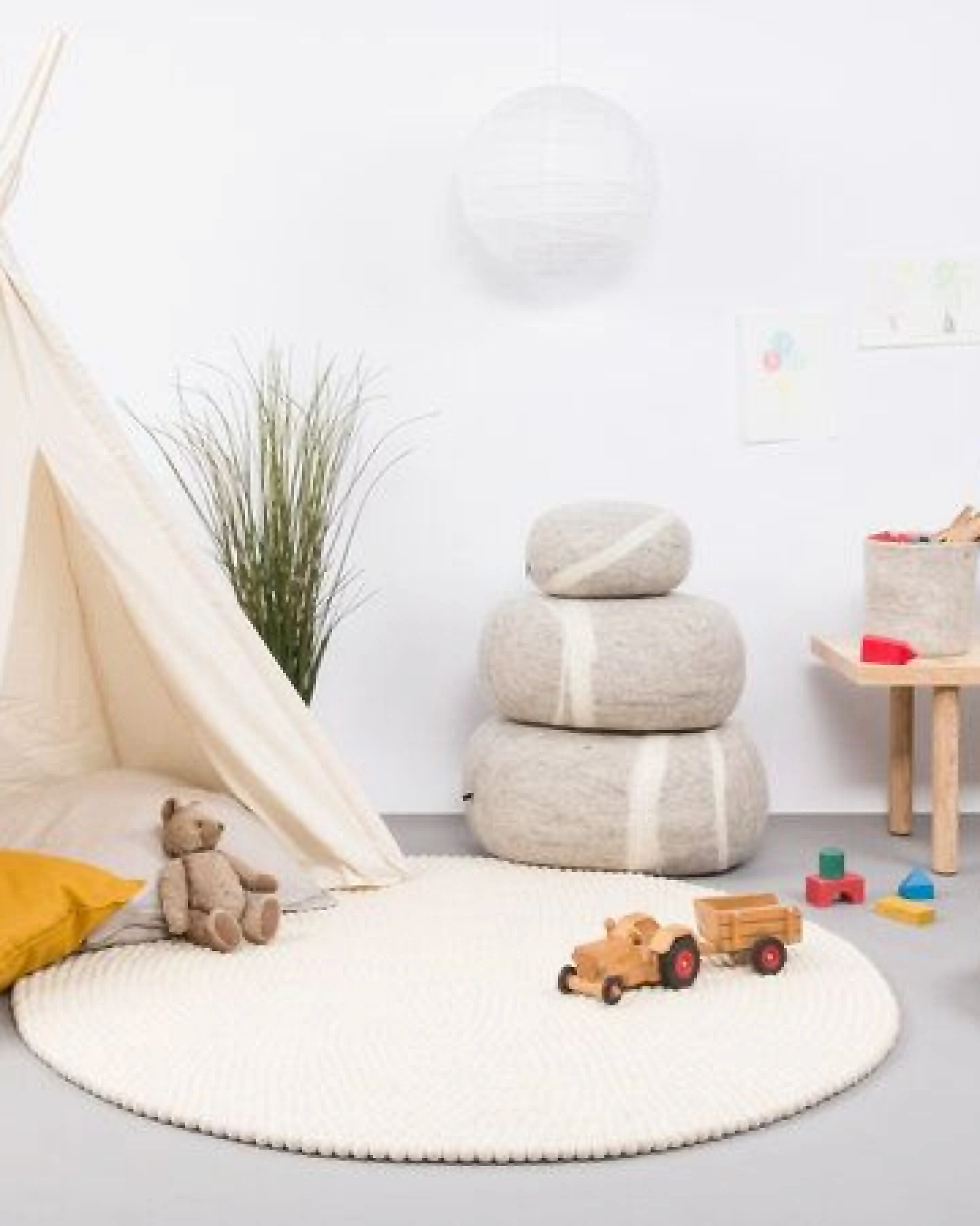 myfelt Filzkugelteppich rund, 100% Schurwolle – Ansicht 2