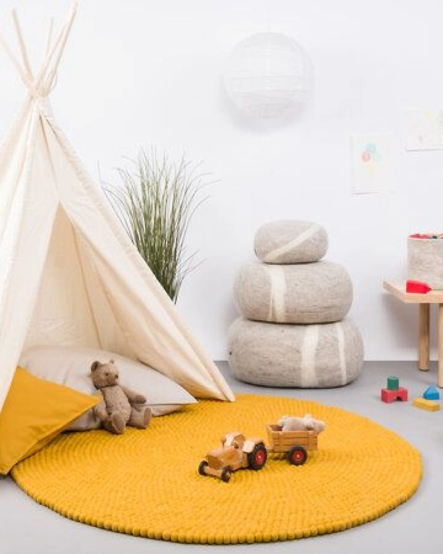 myfelt Filzkugelteppich rund, 100% Schurwolle – Ansicht 2
