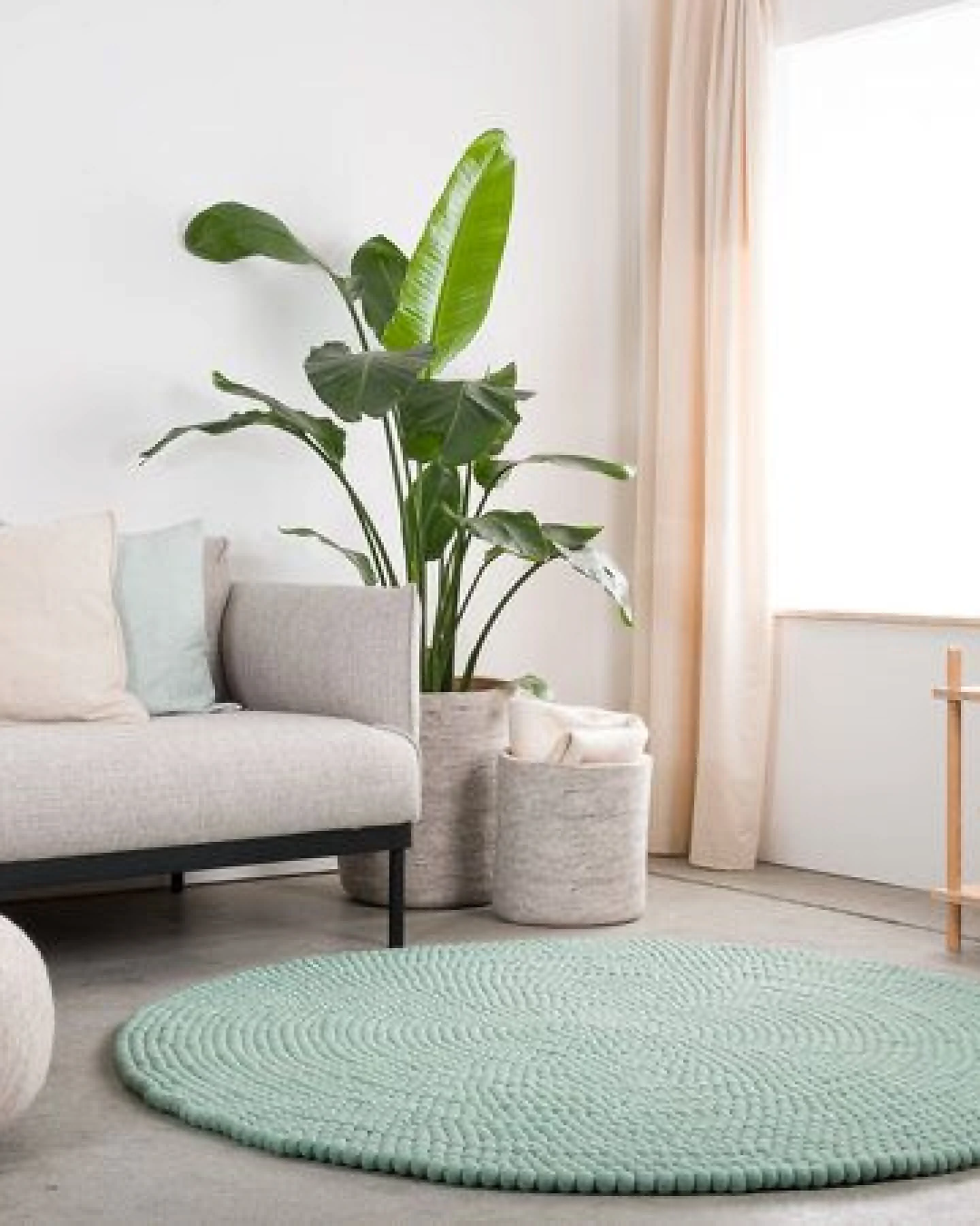 myfelt Filzkugelteppich rund, 100% Schurwolle – Ansicht 2