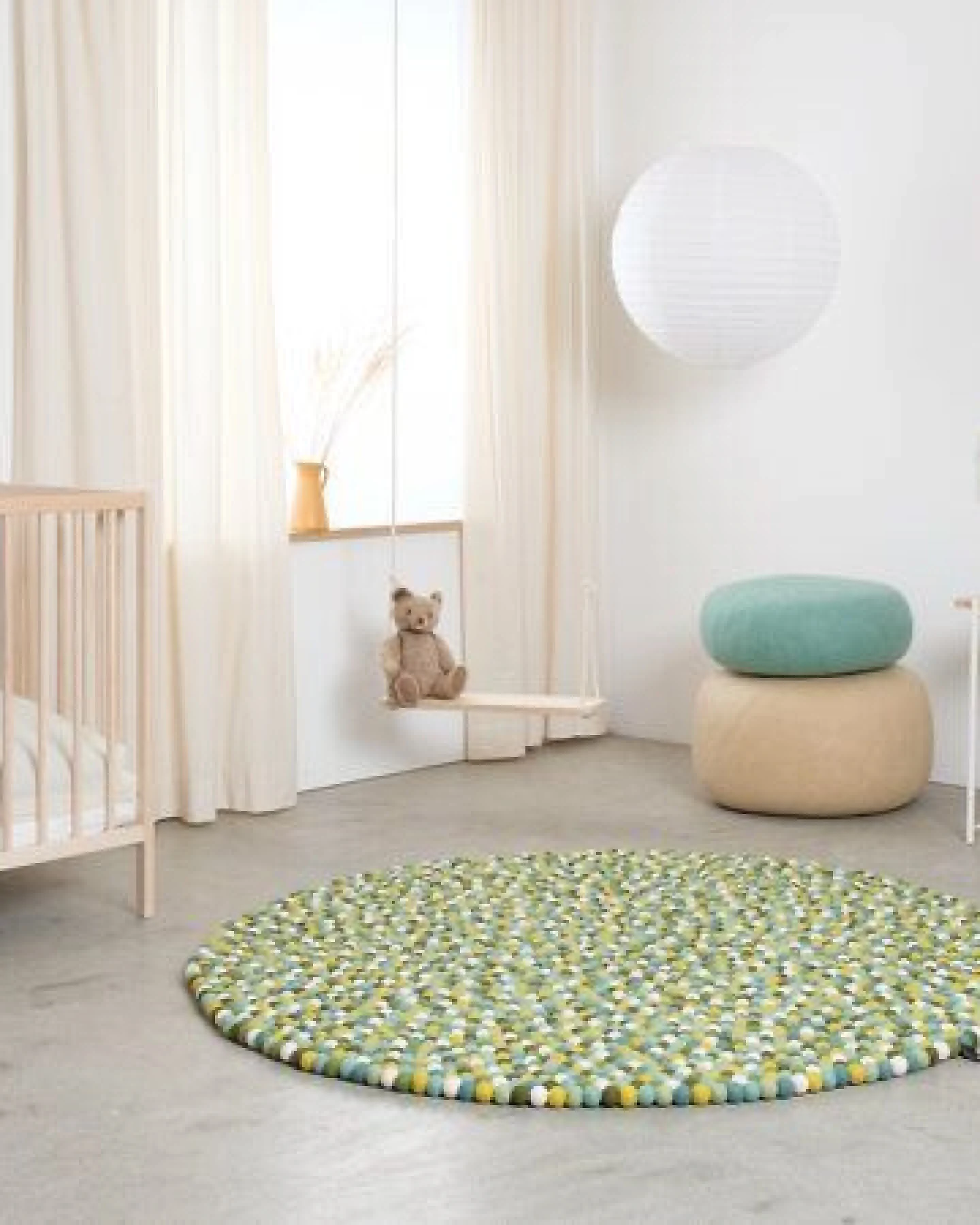 myfelt Filzkugelteppich rund, 100% Schurwolle – Ansicht 4