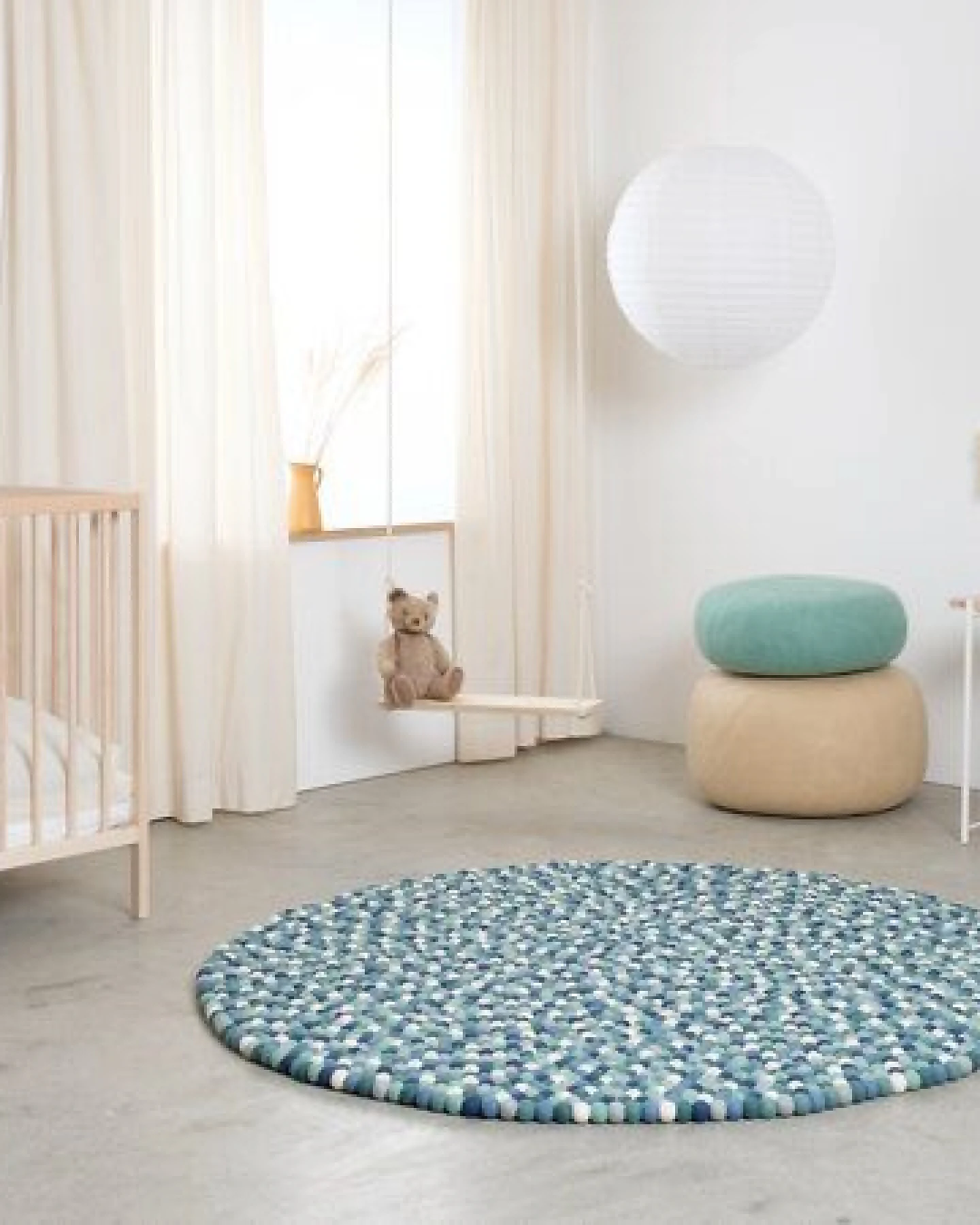 myfelt Filzkugelteppich rund, 100% Schurwolle – Ansicht 4