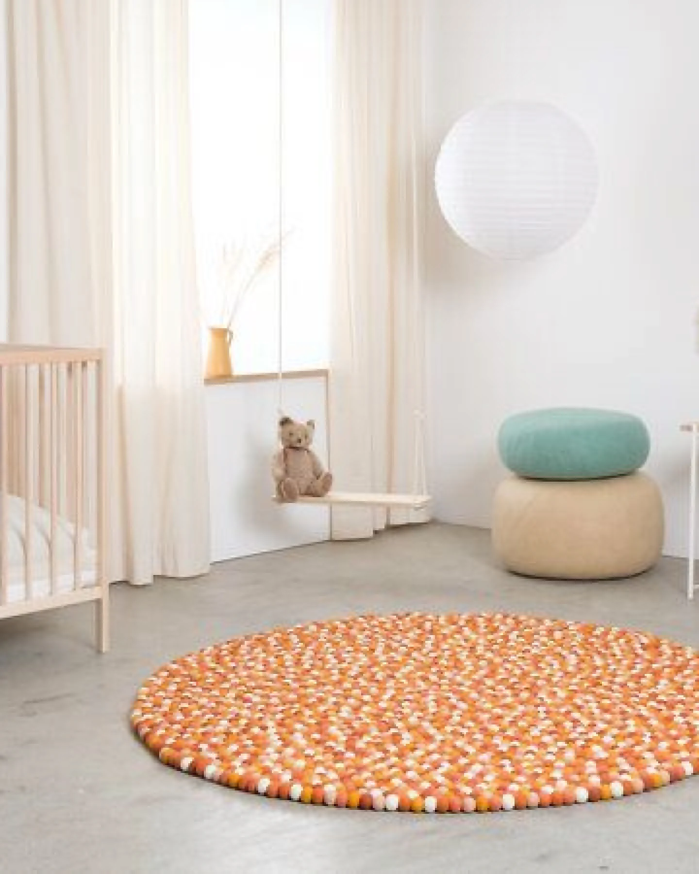 myfelt Filzkugelteppich rund, 100% Schurwolle – Ansicht 4