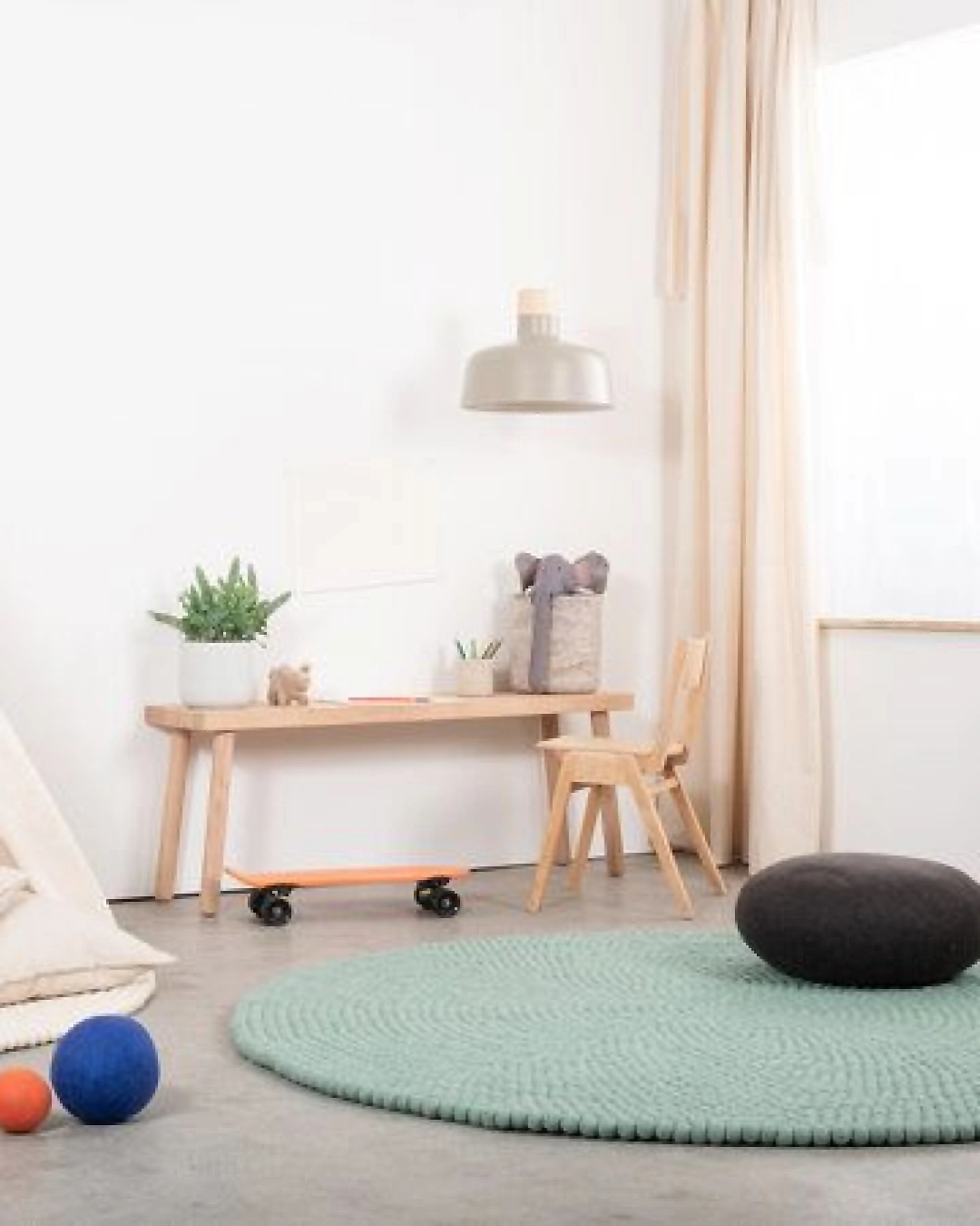 myfelt Filzkugelteppich rund, 100% Schurwolle – Ansicht 4